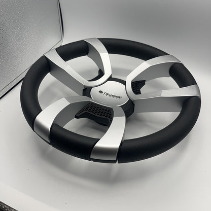 La Corte Boat Steering Wheel Silver Inserts | Gussi Italia Logo