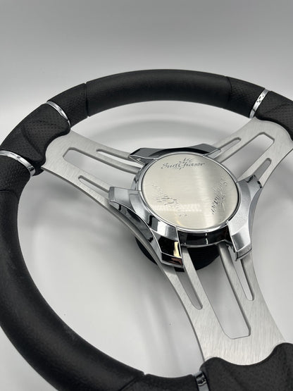 Verona Boat Steering Wheel Brushed Aluminum Spokes | SunChaser