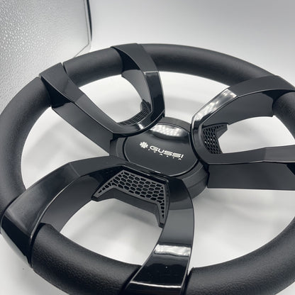 La Corte Boat Steering Wheel Black Gloss Inserts | Gussi Italia Logo