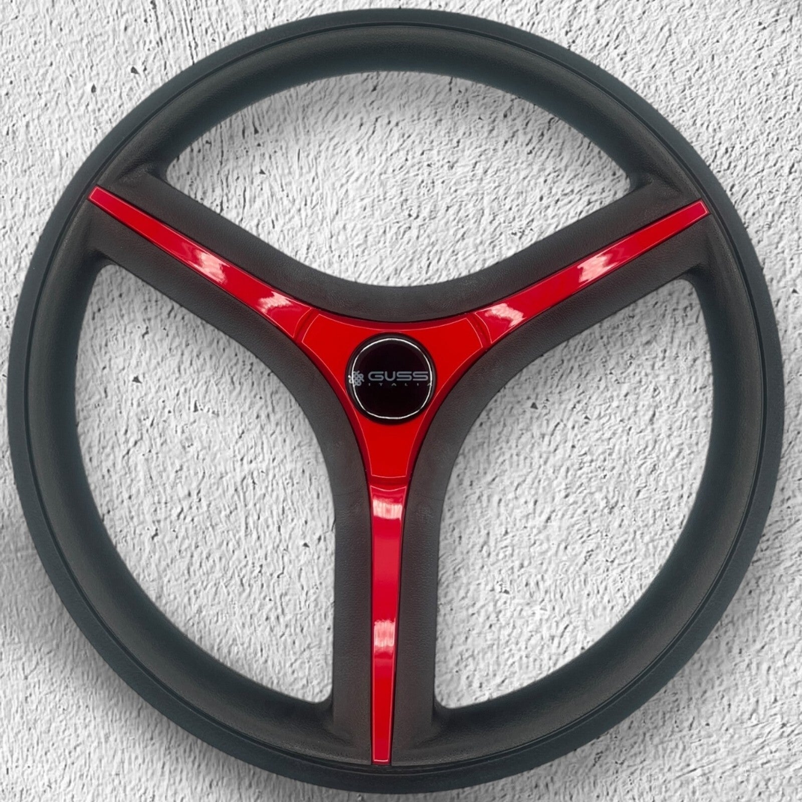 Brenta Black & Red Golf Cart Steering Wheel Fits CLUBCAR PRECEDENT