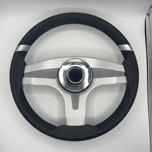 Badia Boat Steering Wheel Brushed Aluminum Spokes | Chrome-style Dome