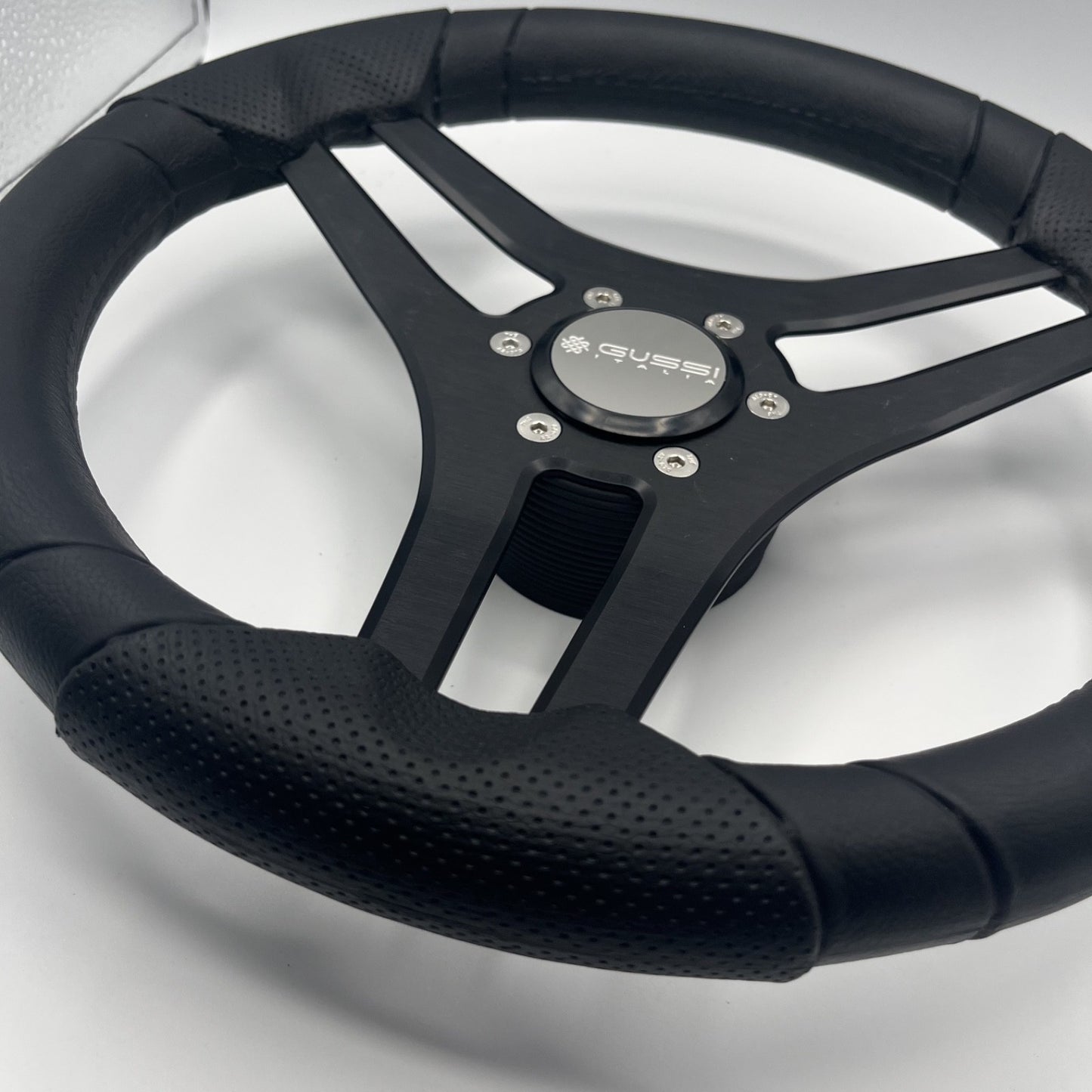 Molinara Marine Steering Wheel Black Brushed Alum Spokes | Gussi Italia