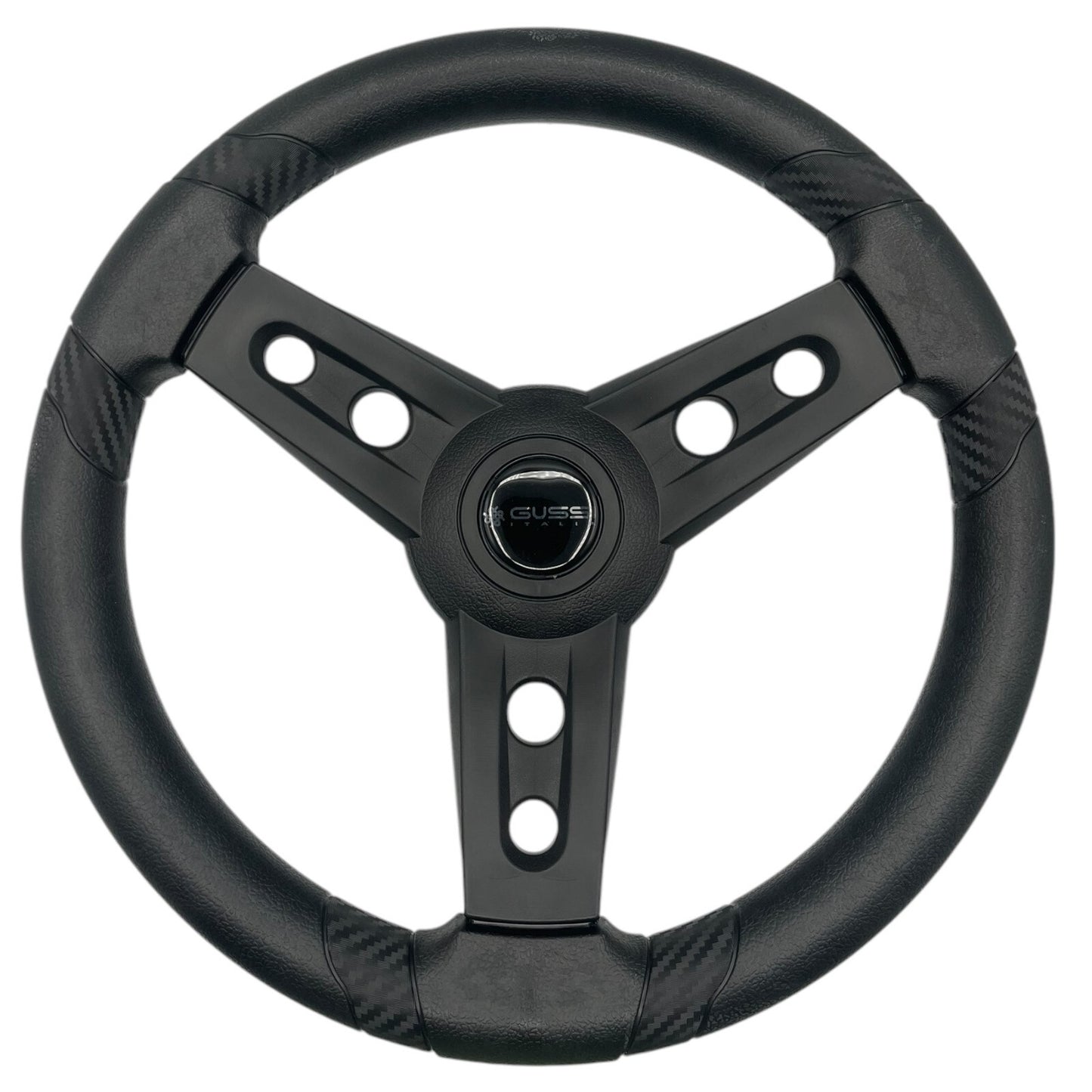 Lugana Black Marine Steering Wheel | Gussi Italia