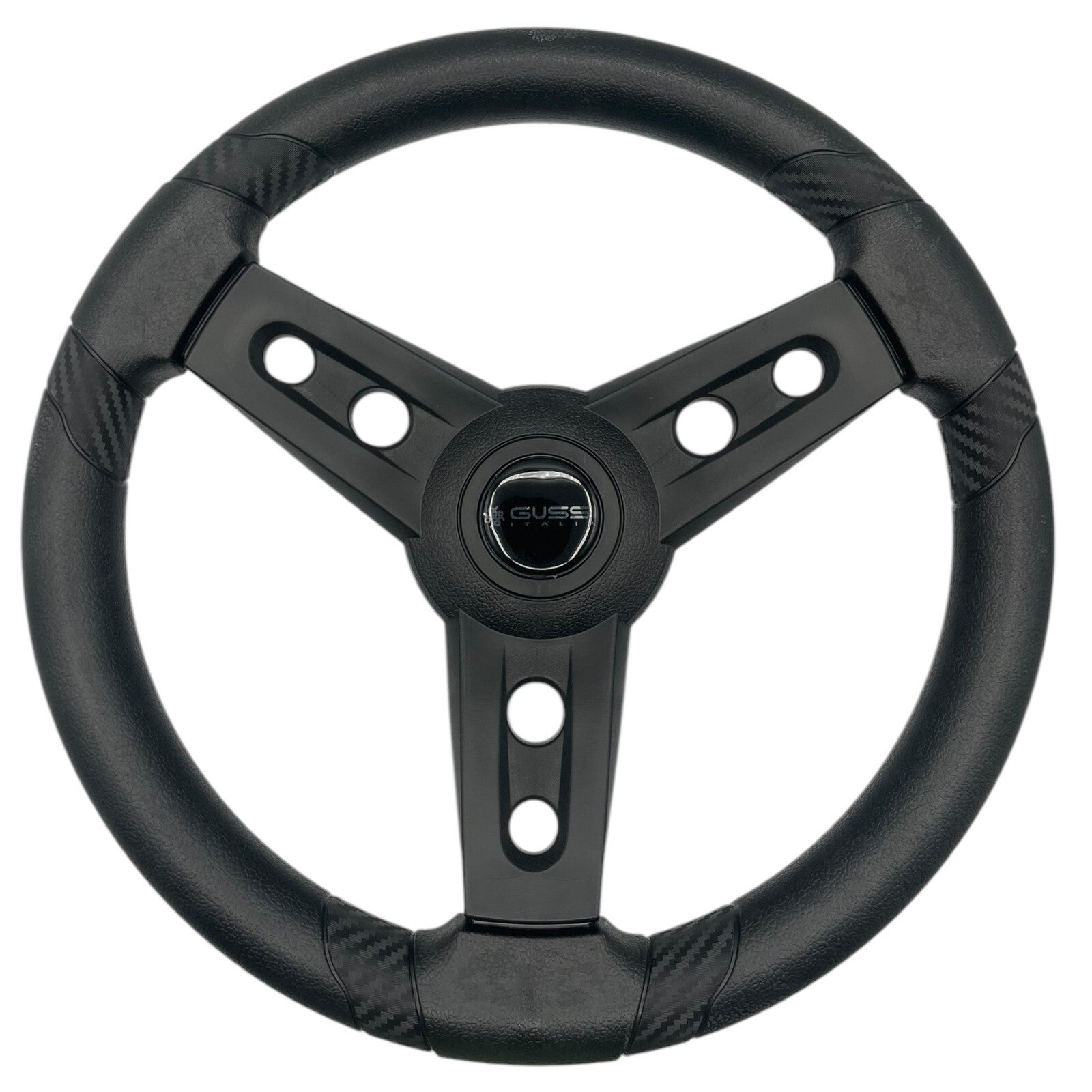Lugana Black Marine Steering Wheel | Gussi Italia