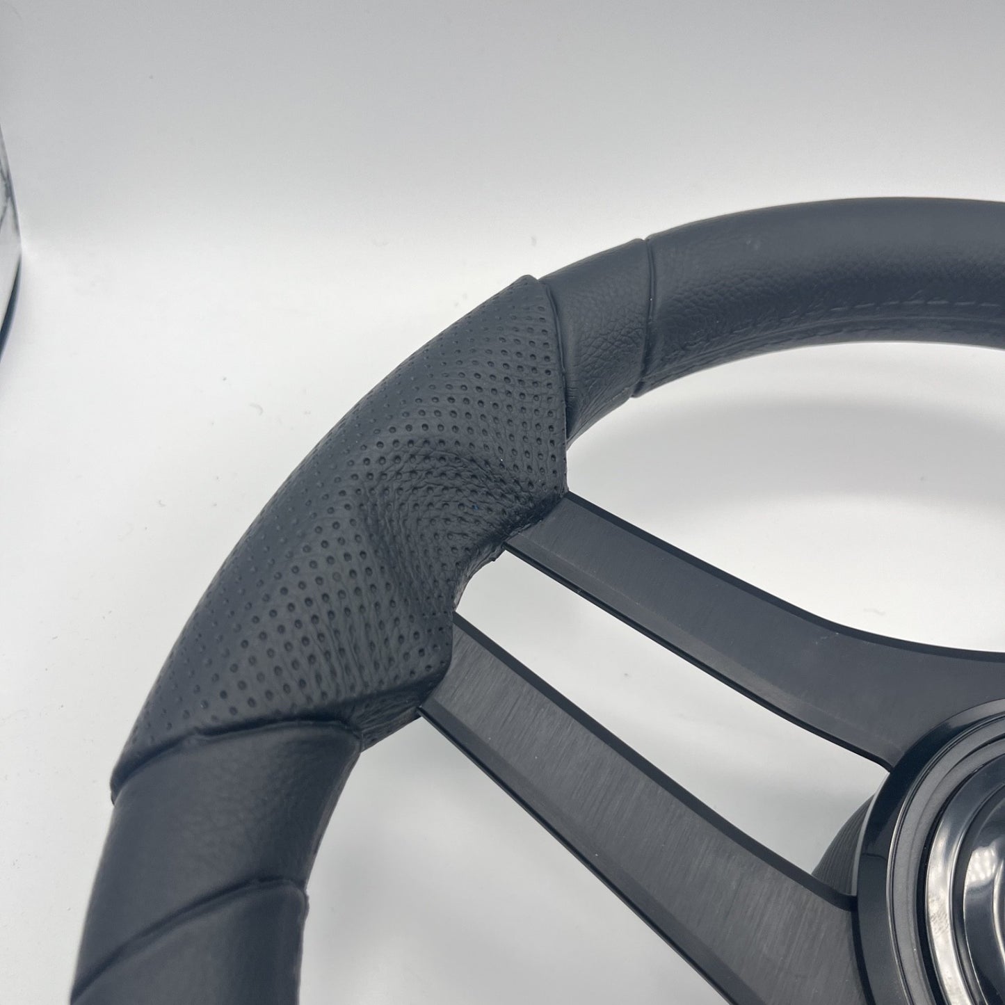 Molinara Marine Steering Wheel Black Brushed Alum Spokes | Lg Black Target