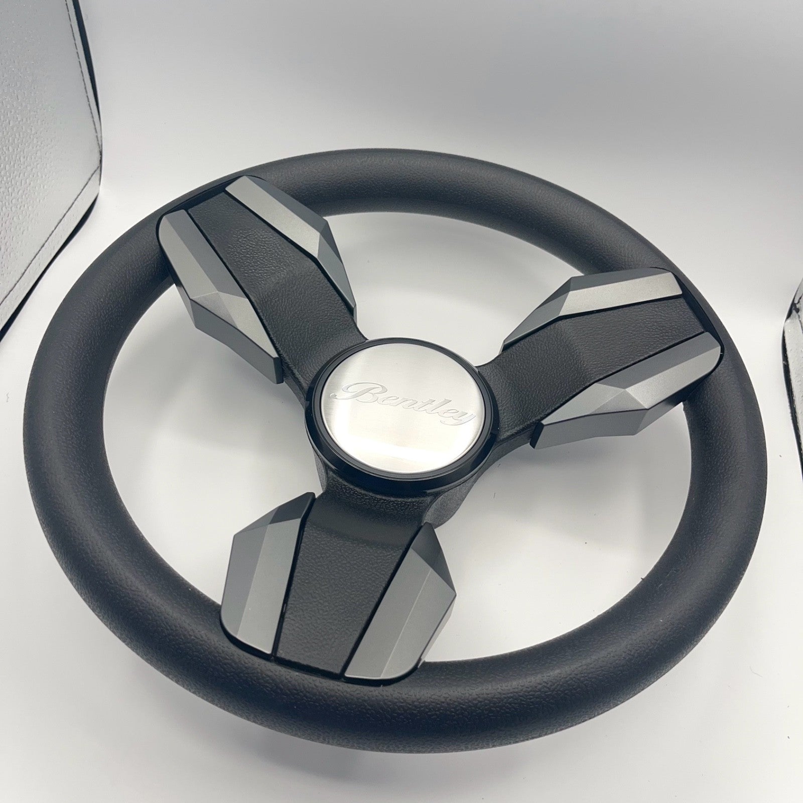 Collina Boat Steering Wheel Dark Gray Inserts - Bentley - Keyed ONLY