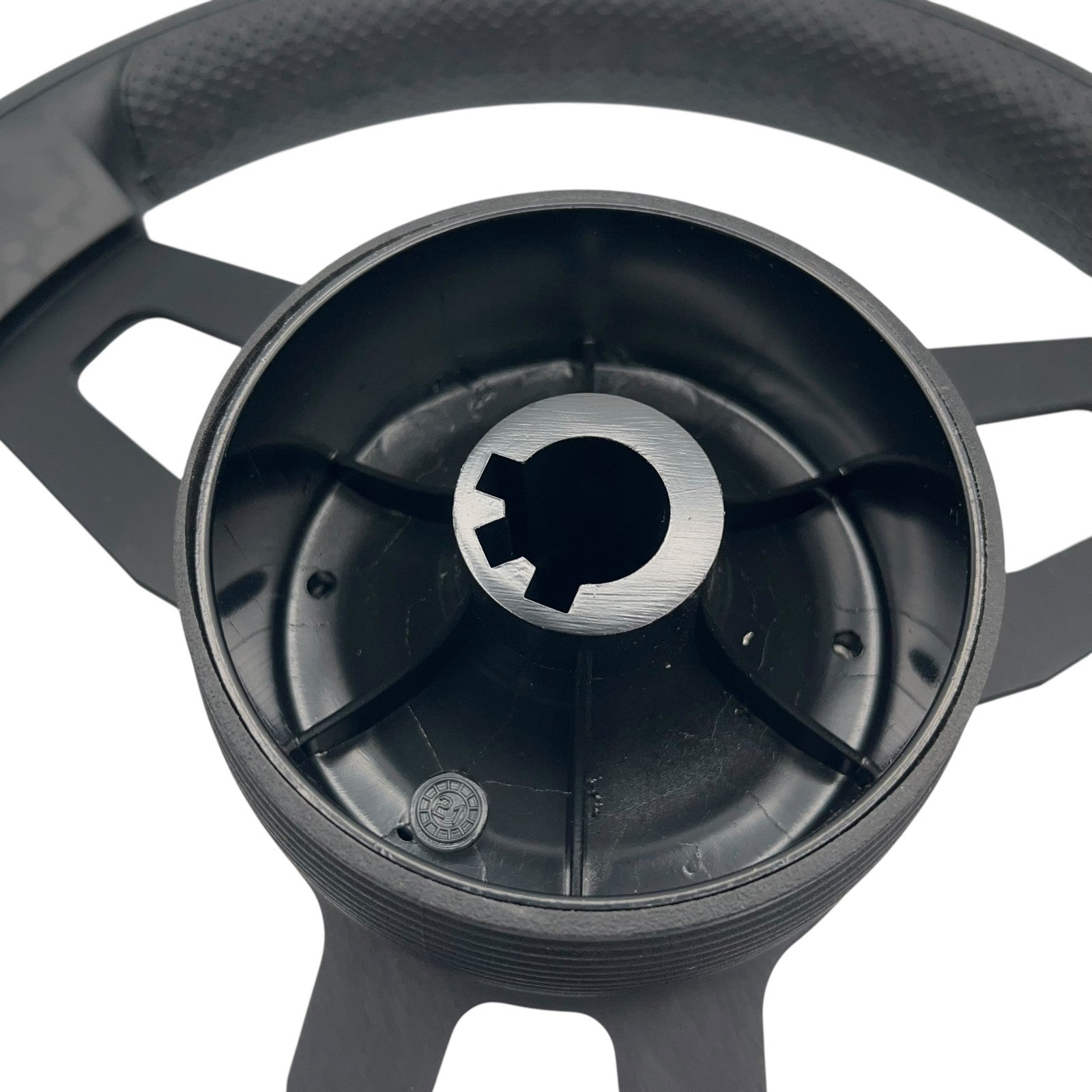 Model 15 Marine Steering Wheel Black Brushed Aluminum Spokes | Blank Dome