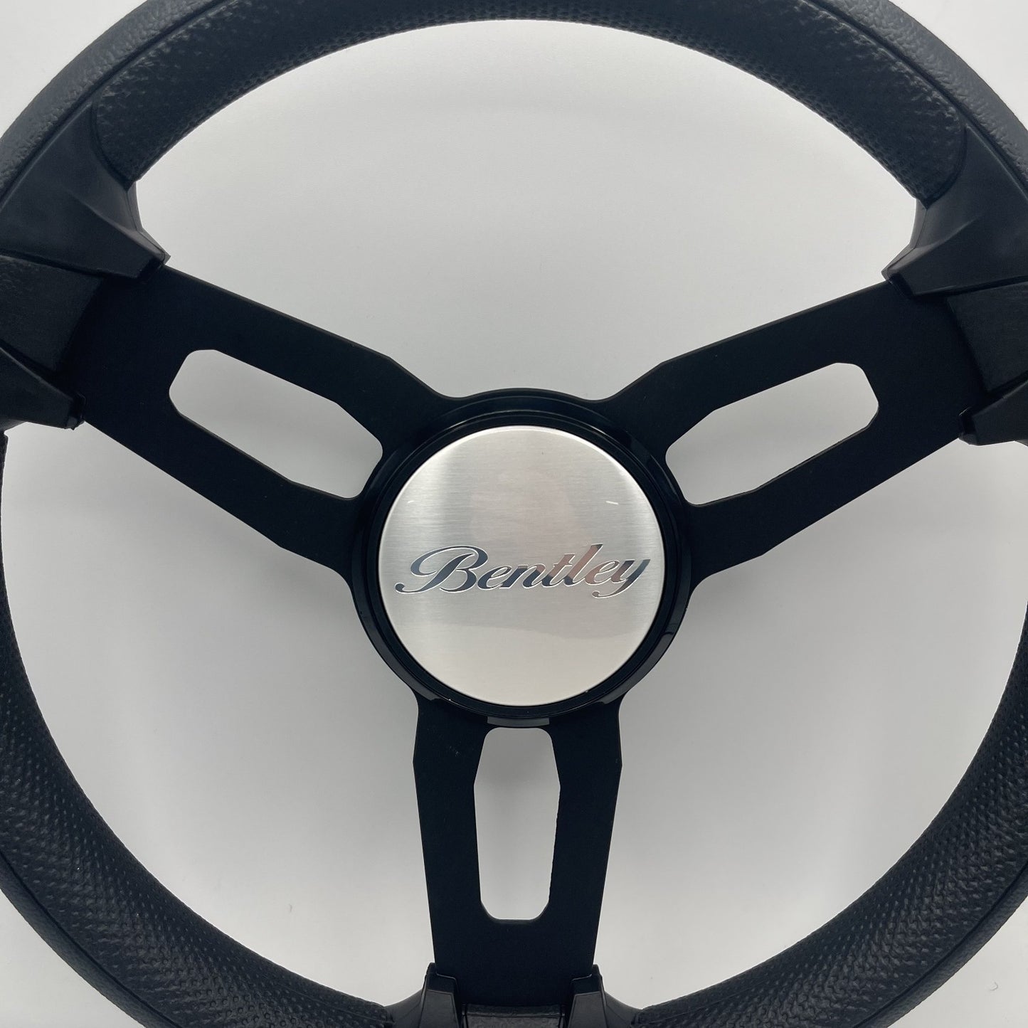 Gussi Italia Boat Model 15 Steering Wheel Black Brushed Alum Spokes | Bentley