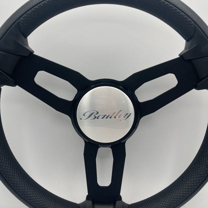 Gussi Italia Boat Model 15 Steering Wheel Black Brushed Alum Spokes | Bentley