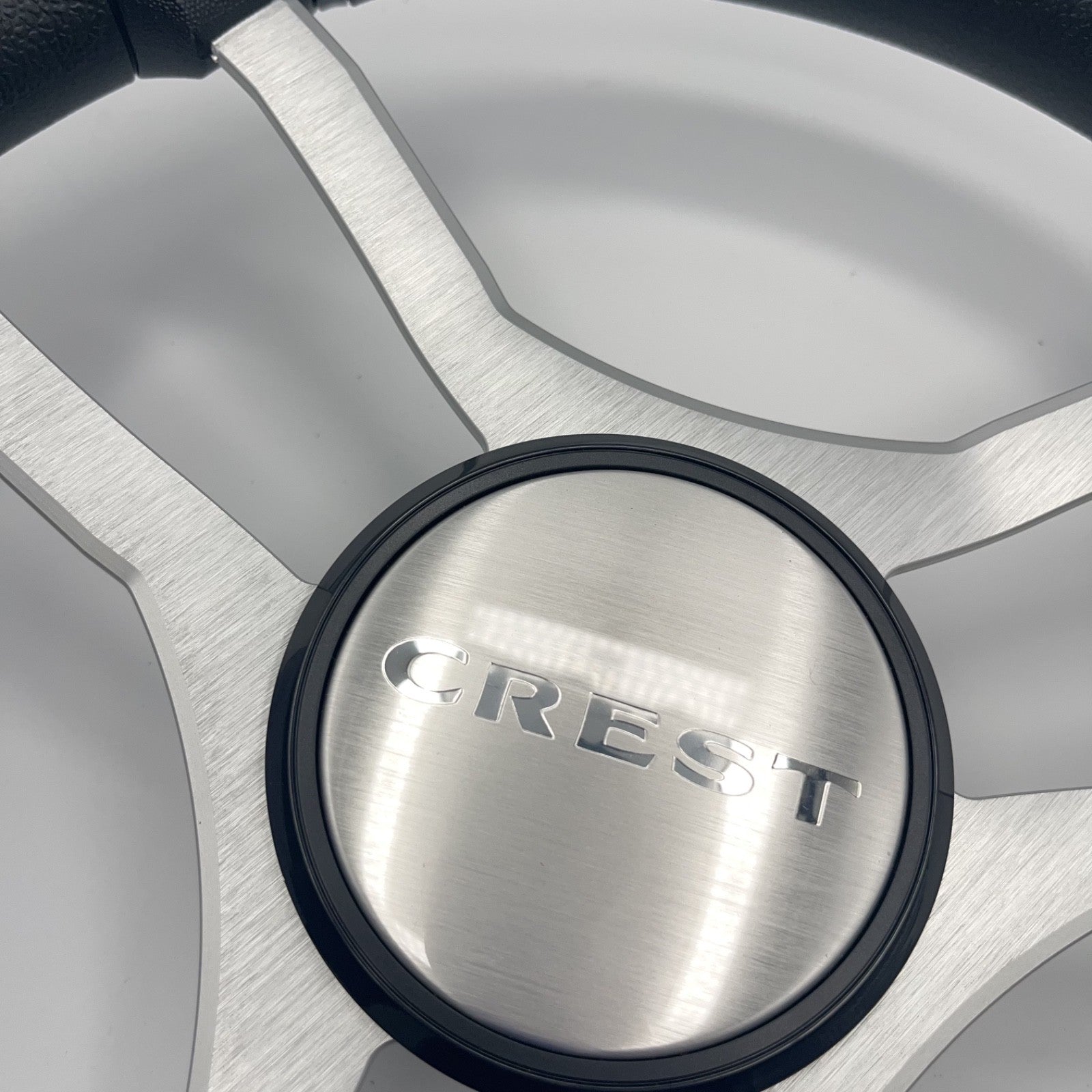 Malera Boat Steering Wheel Brushed Aluminum Spokes | Crest Boats