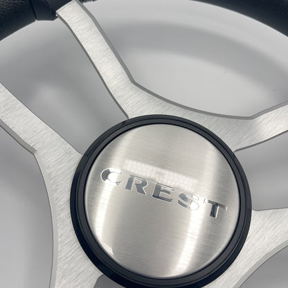 Malera Boat Steering Wheel Brushed Aluminum Spokes | Crest Boats
