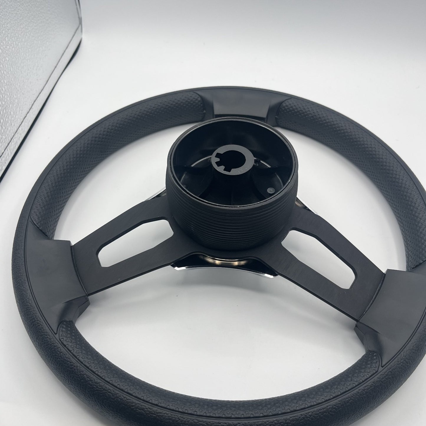 Gussi Italia Boat Model 15 Steering Wheel Black Brushed Alum Spokes | Gussi