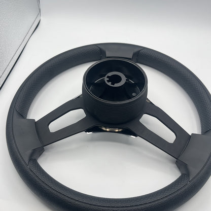 Gussi Italia Boat Model 15 Steering Wheel Black Brushed Alum Spokes | Gussi