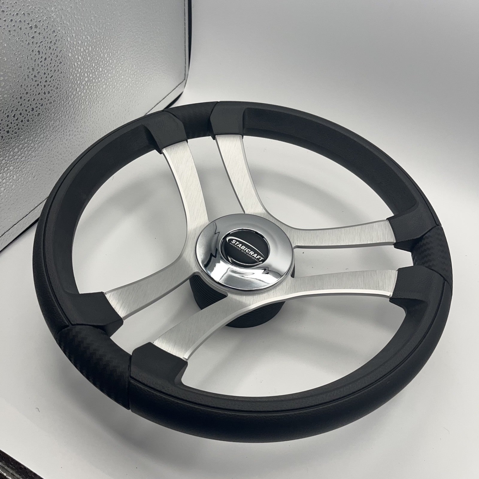 Benaco Boat Steering Wheel Brushed Aluminum Spokes | Stabicraft