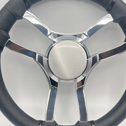 Malera Boat Steering Wheel Chrome Spokes | Chrome Blank Star
