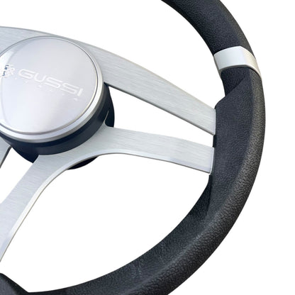 Badia Boat Steering Wheel Brushed Aluminum Spokes
