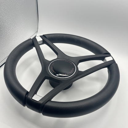 Molino Black w/Soft Touch Urethane Rim Boat Steering Wheel | Trifecta Boats