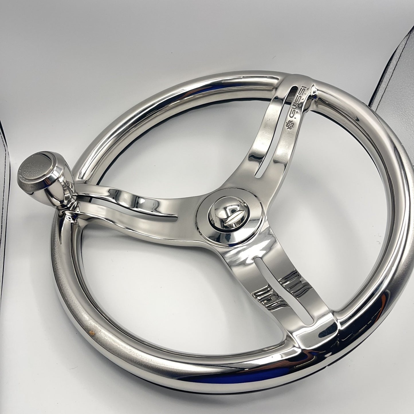 Cimbro Salt Water Boat Steering Wheel+Knob Polished Stainless Steel | Gussi