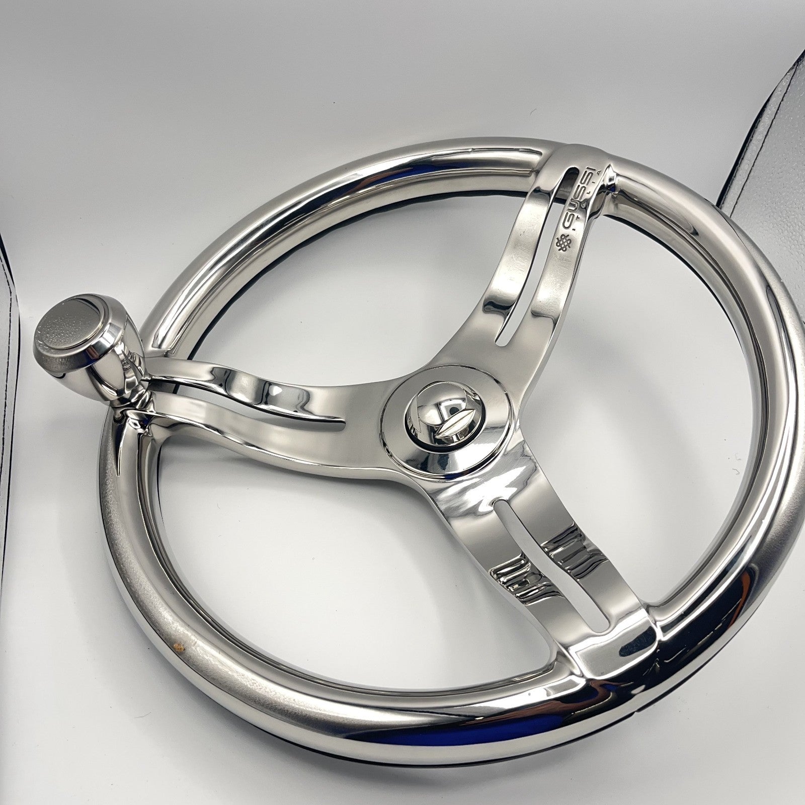 Cimbro Salt Water Boat Steering Wheel+Knob Polished Stainless Steel | Gussi
