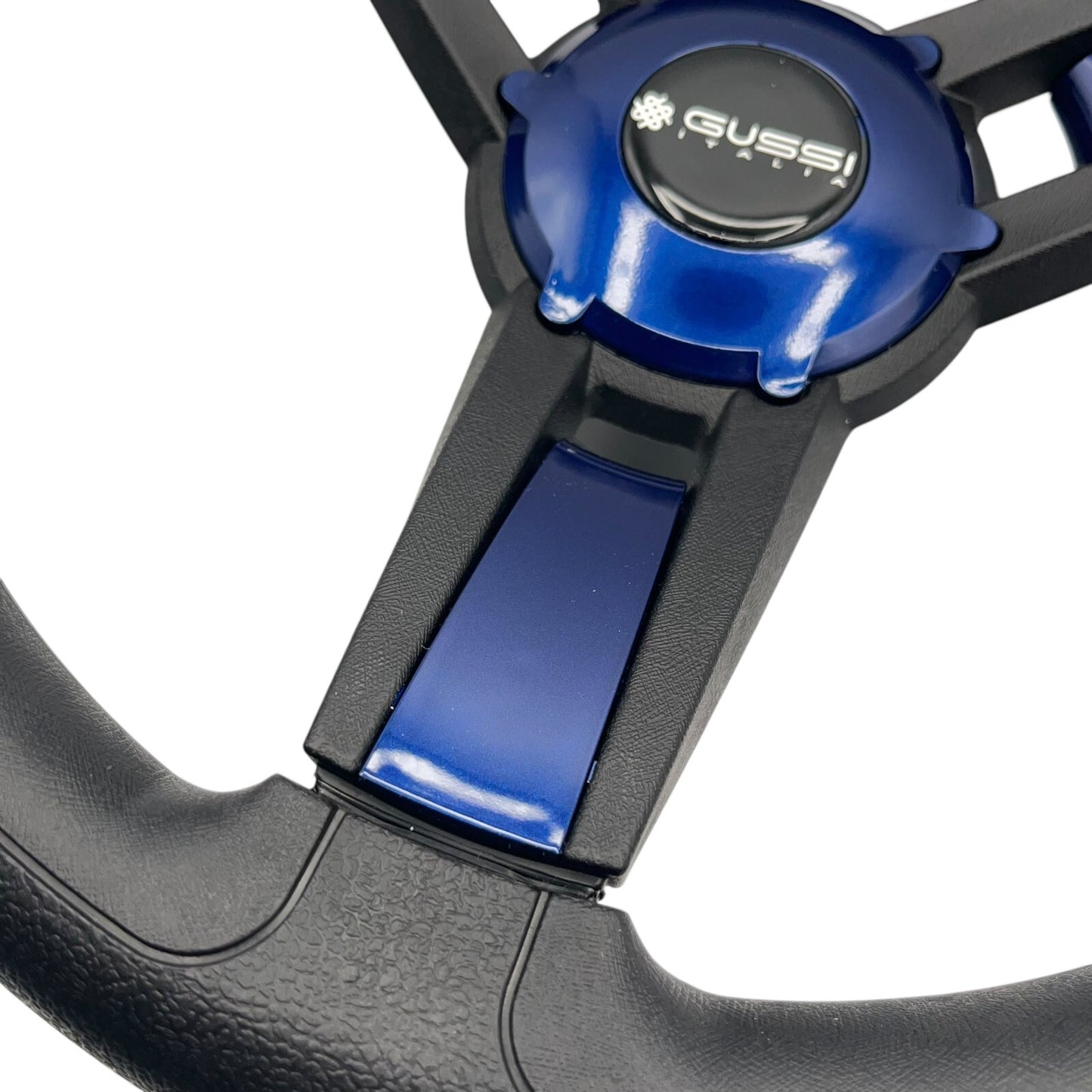 Giazza Golf Cart Steering E-Z-GO HUB Soft Touch Rim ABS Spokes - Blue Inserts