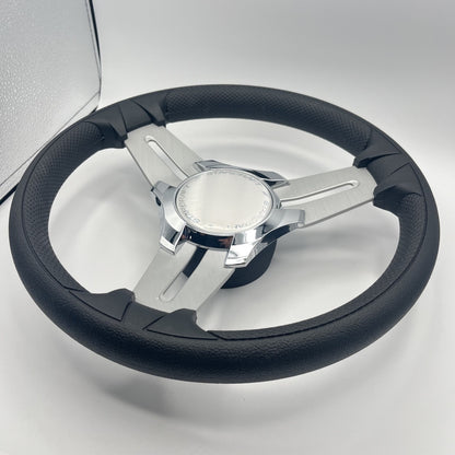 Model 15 Marine Steering Wheel Brush Alum Spokes | Starcraft Chrome