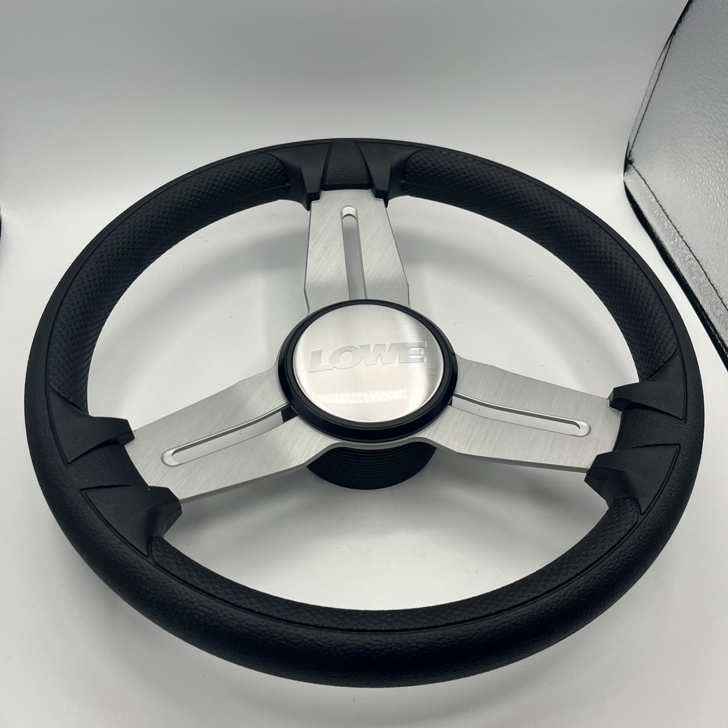 Model 15 Marine Steering Wheel Brushed Alum Spokes | Lowe Boats