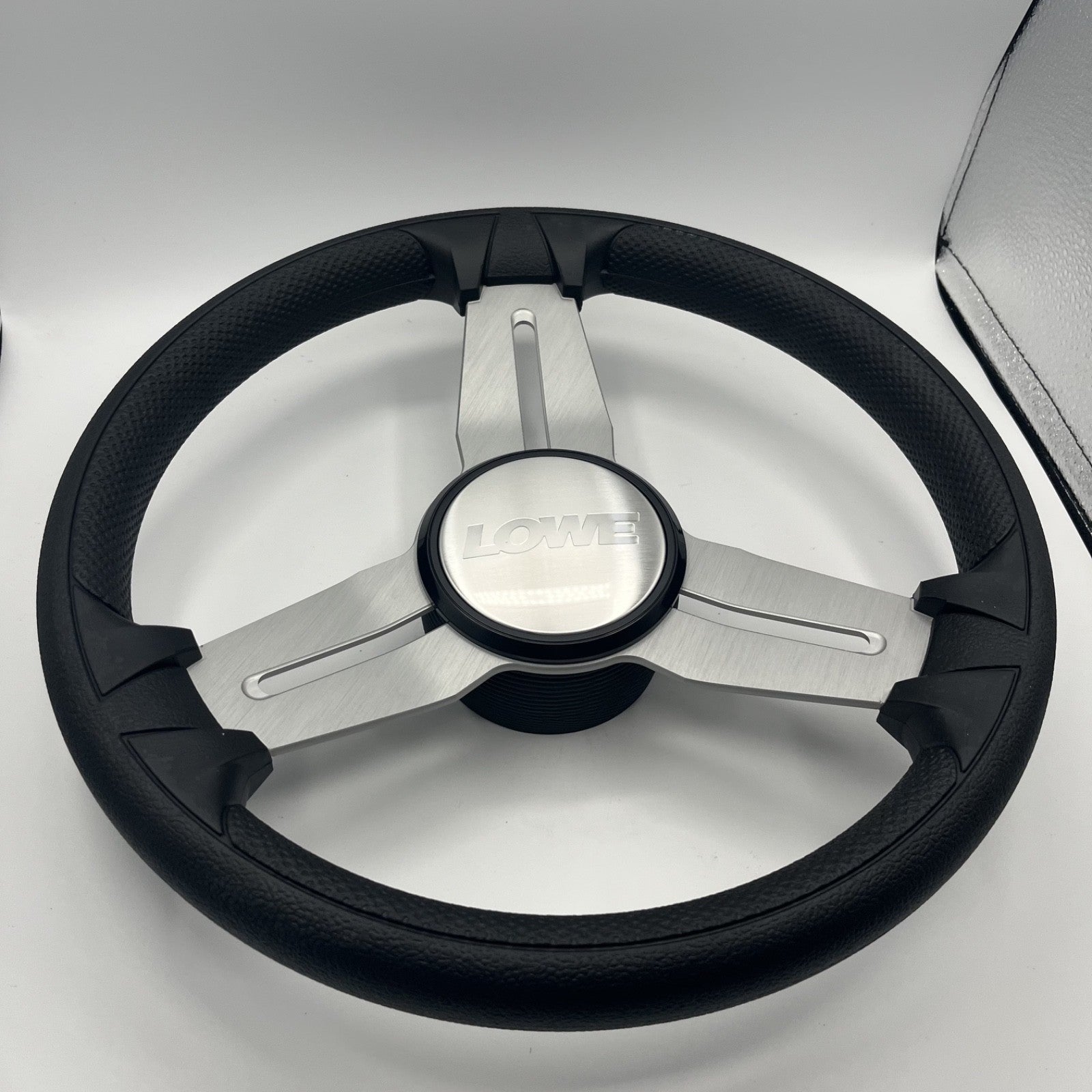 Model 15 Marine Steering Wheel Brushed Alum Spokes | Lowe Boats