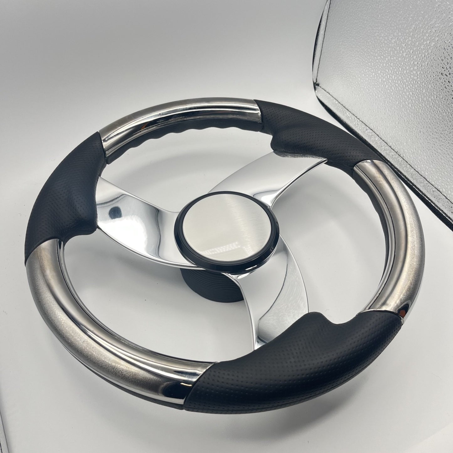 Model M533 Boat Steering Wheel Polished Alum Spoke | Plain