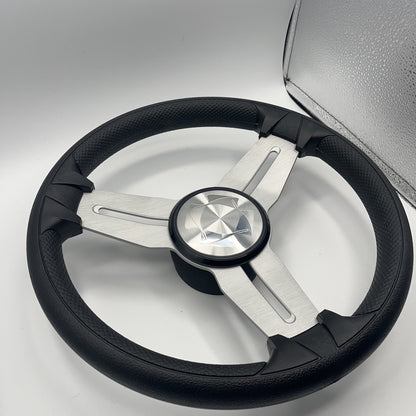 Model 15A Marine Steering Wheel Brushed Alum Spokes | Stingray Boats Cap