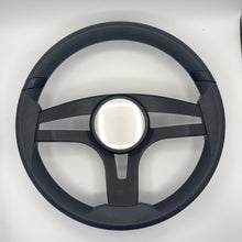 Badia Boat Steering Wheel Brushed Black Aluminum Spokes - Plain