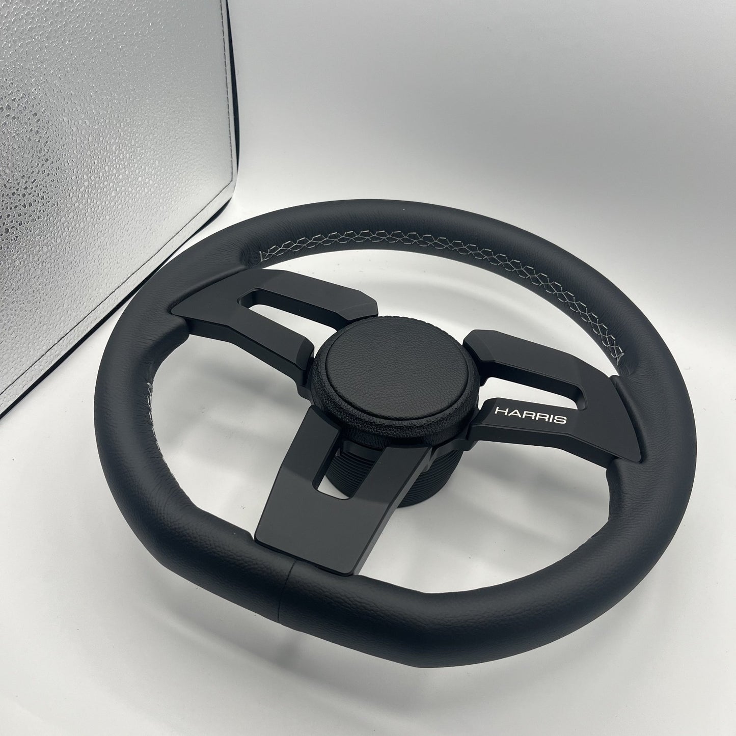 Gussi Italia Boat Sinel Steering Wheel Black Billet Aluminum Spoke | Harris