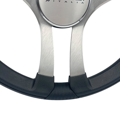 Benaco Boat Steering Wheel Brushed Aluminum Spokes