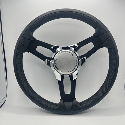 Gussi Italia Boat Model 15 Steering Wheel Black Brushed Alum Spokes | Smoker