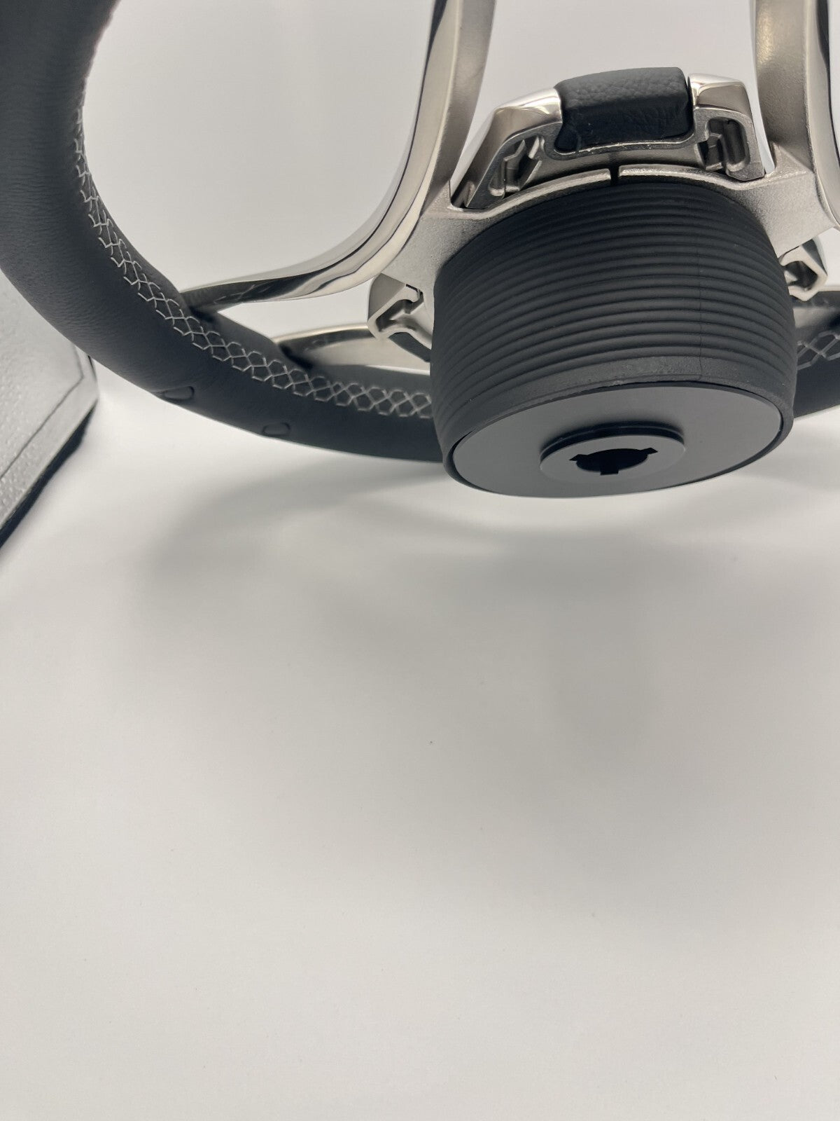 Lora Boat Steering Wheel Stainless Steel Spokes | Silver Wave Boat Logo