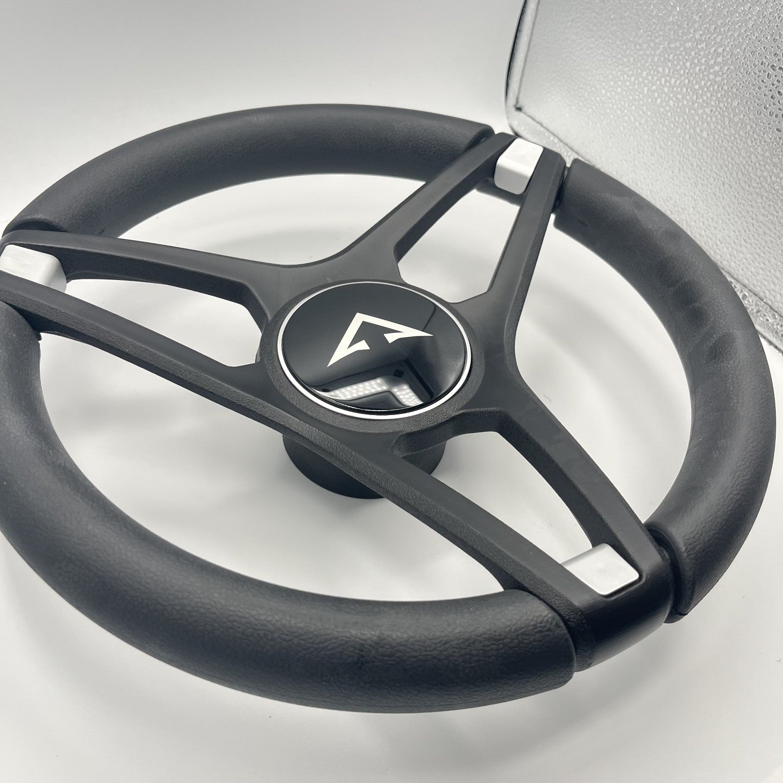 Molino Black & Silver Accents Golf Cart Steering Wheel fits AYRO EV Cart