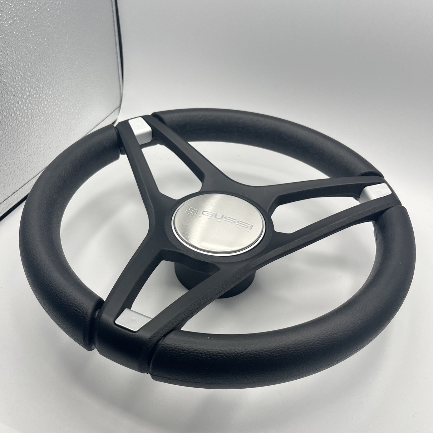 Molino Black w/Soft Touch Urethane Rim Boat Steering Wheel | Gussi