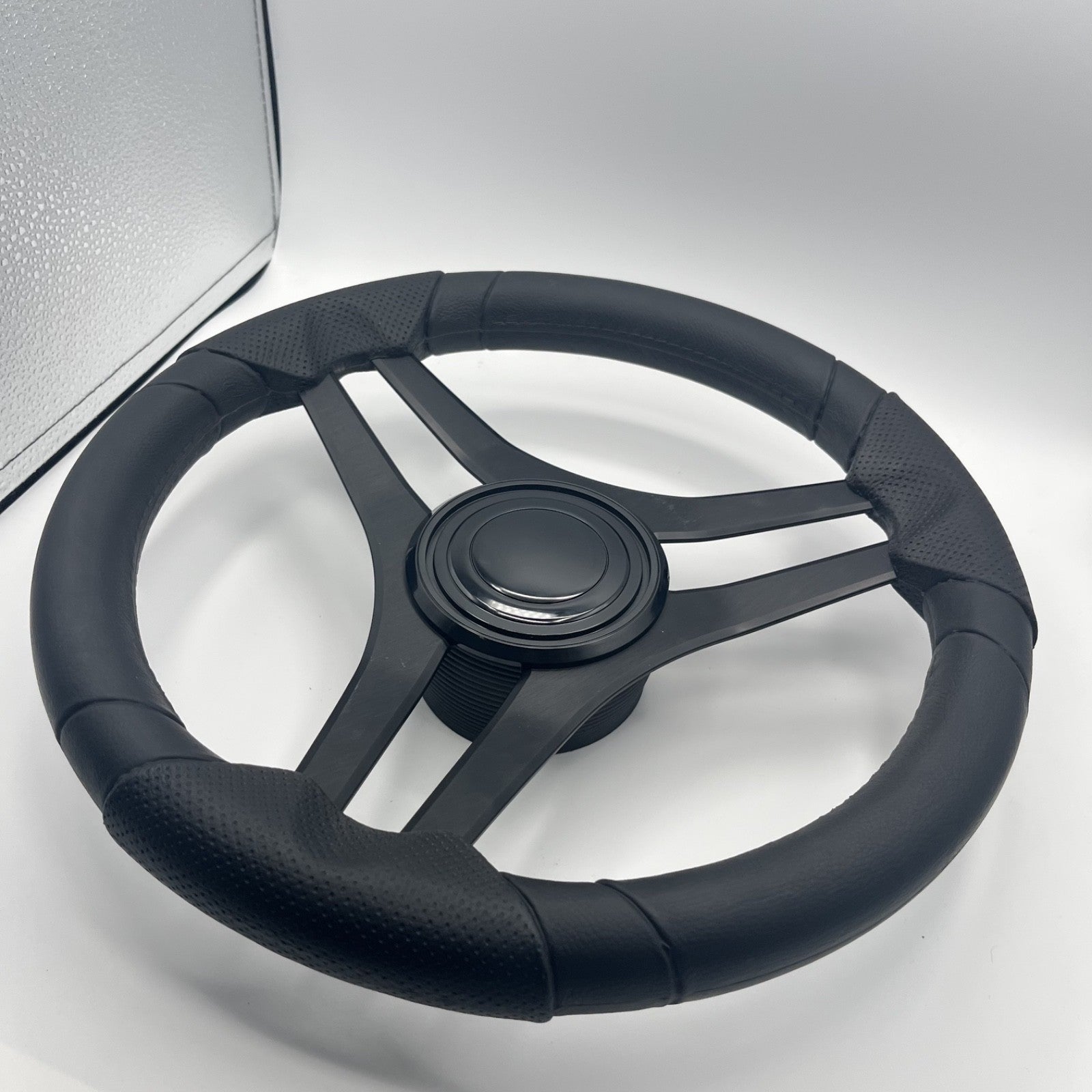 Molinara Marine Steering Wheel Black Brushed Alum Spokes | Lg Black Target