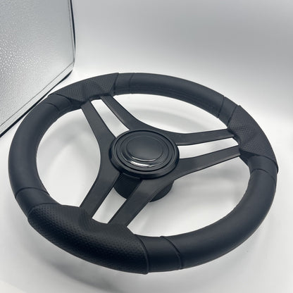 Molinara Marine Steering Wheel Black Brushed Alum Spokes | Lg Black Target