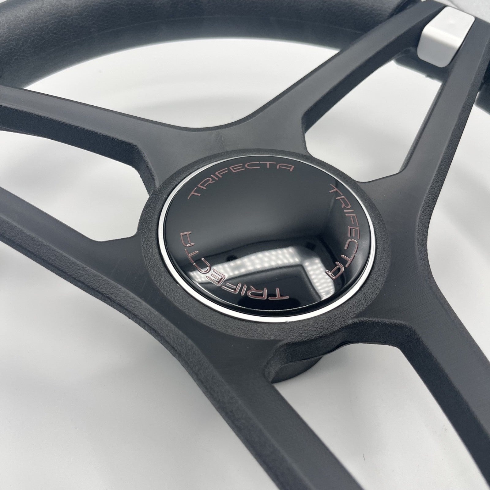 Molino Black w/Soft Touch Urethane Rim Boat Steering Wheel | Trifecta Boats