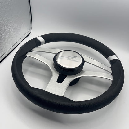 Badia Boat Steering Wheel Brushed Aluminum Spokes | SeaRay Boats