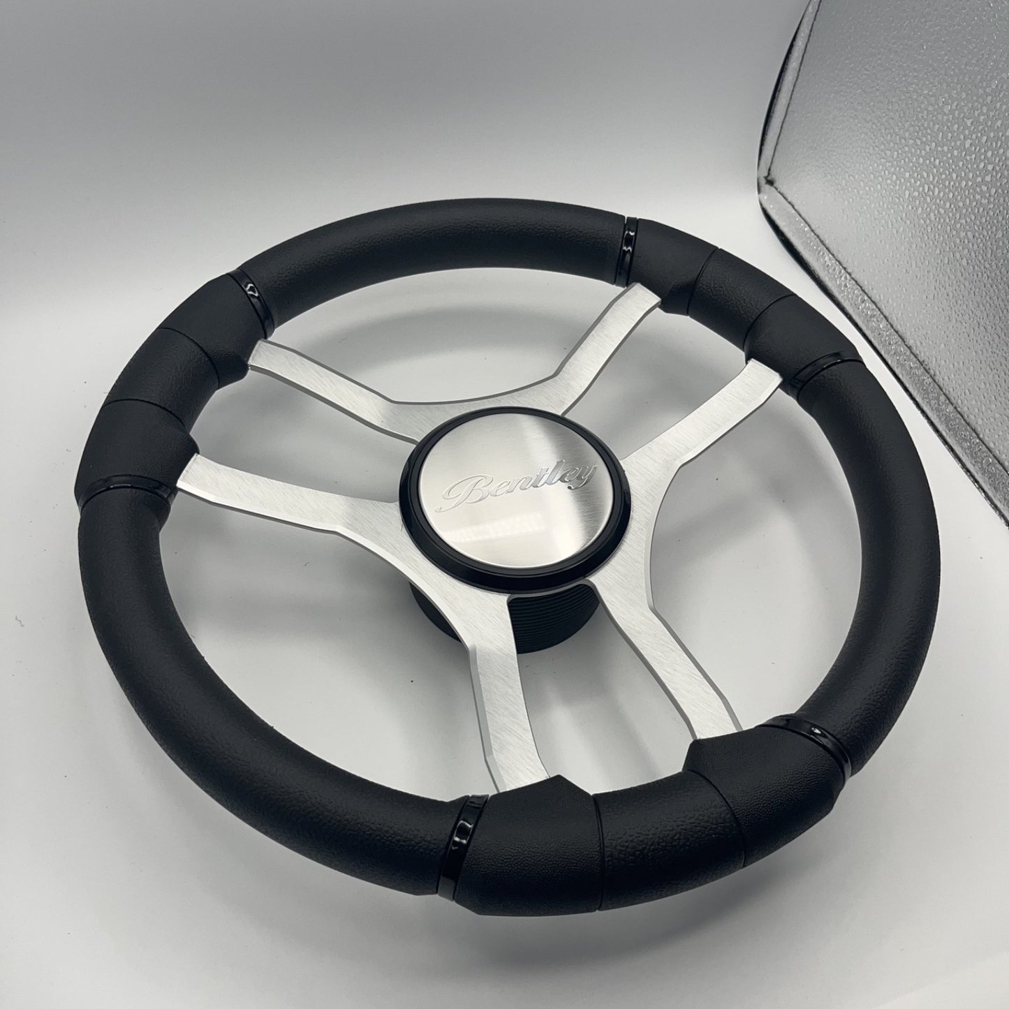 Malera Boat Steering Wheel Brushed Aluminum Spokes | Bentley