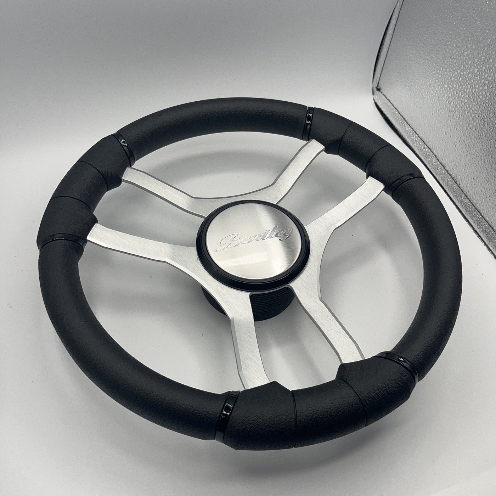 Malera Boat Steering Wheel Brushed Aluminum Spokes | Bentley
