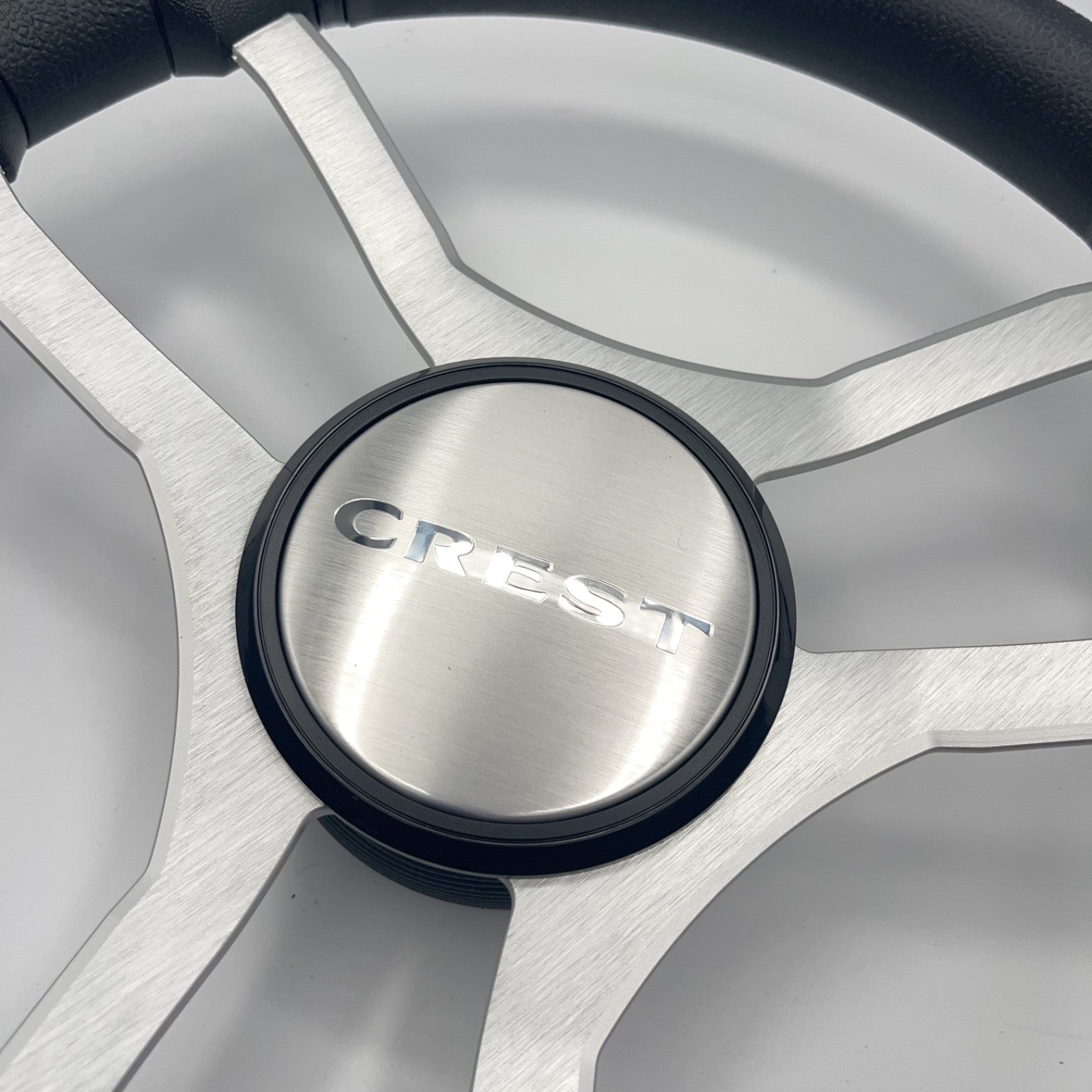 Malera Boat Steering Wheel Brushed Aluminum Spokes | Crest Boats