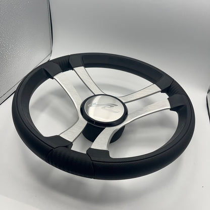 Benaco Boat Steering Wheel Brushed Aluminum Spokes | SeaRay Boats