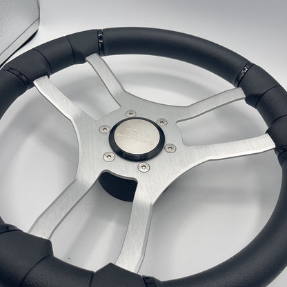 Malera Boat Steering Wheel Brushed Aluminum Spokes | Chaparral Boats