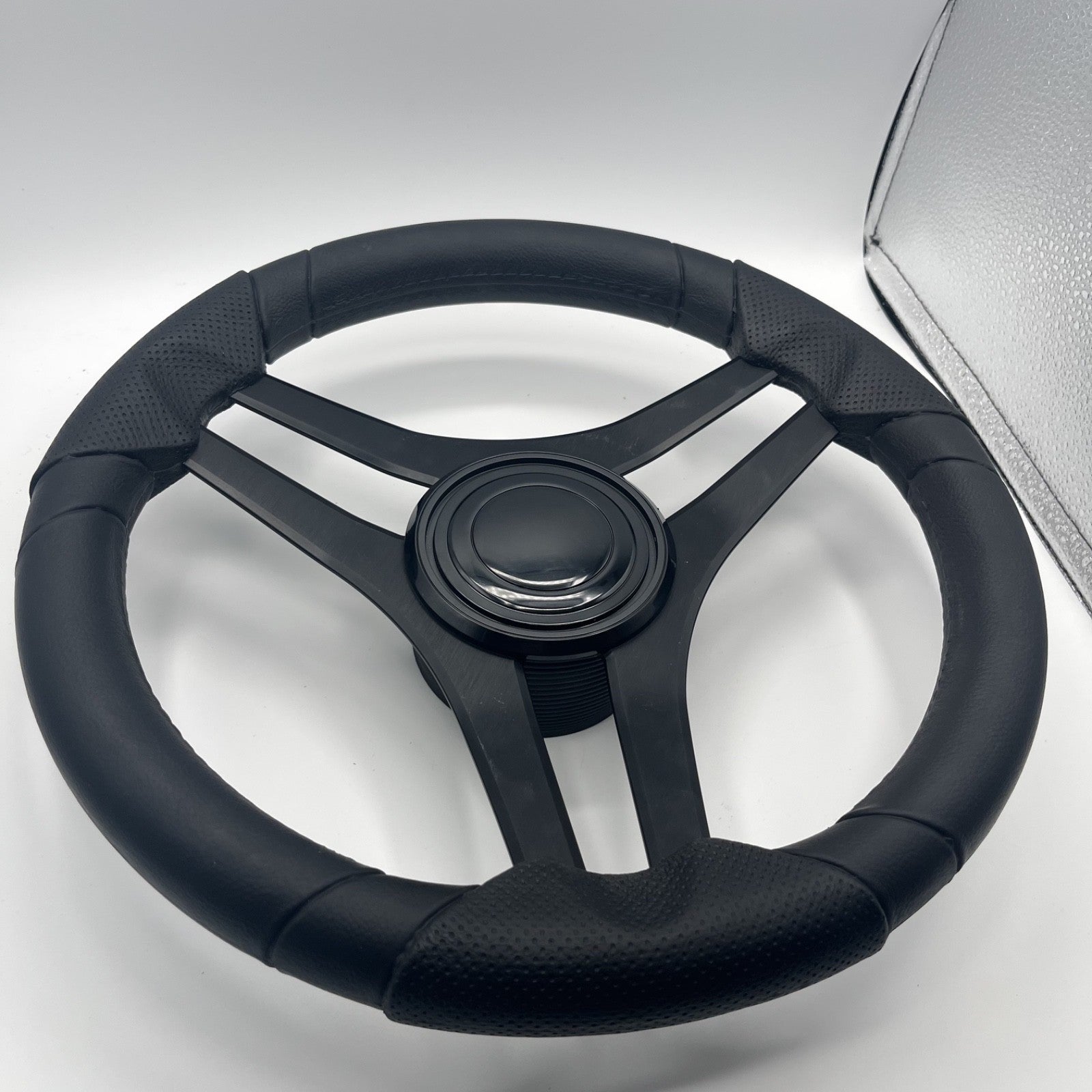 Molinara Marine Steering Wheel Black Brushed Alum Spokes | Lg Black Target