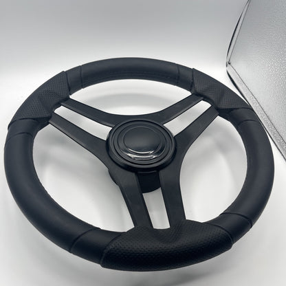 Molinara Marine Steering Wheel Black Brushed Alum Spokes | Lg Black Target