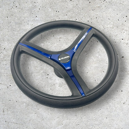 Brenta Black & Blue Golf Cart Steering Wheel Fits Yamaha Golf Cart