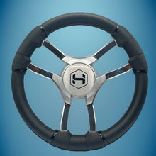Malera Boat Steering Wheel Chrome Spokes | Harris Kayot Gray Star