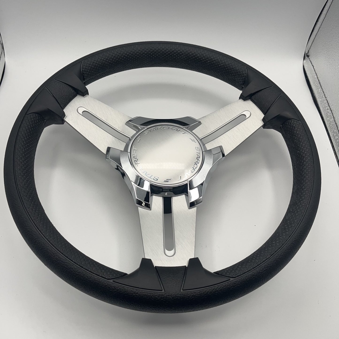 Model 15 Marine Steering Wheel Brushed Aluminum Spokes | Starcraft